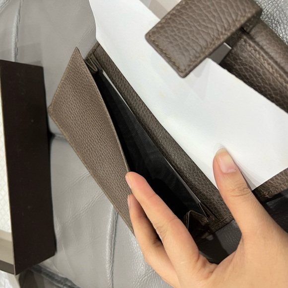 Brand New With Box Gucci Leather Continental Wallet Gray - Picture 10 of 10